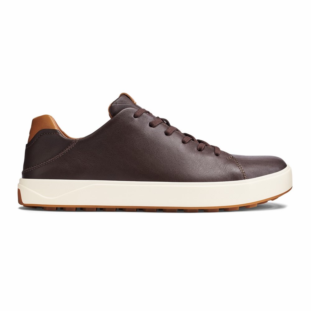 OluKai Wai'alae Factory USA Outlet Store - Brown Mens Golf Shoes